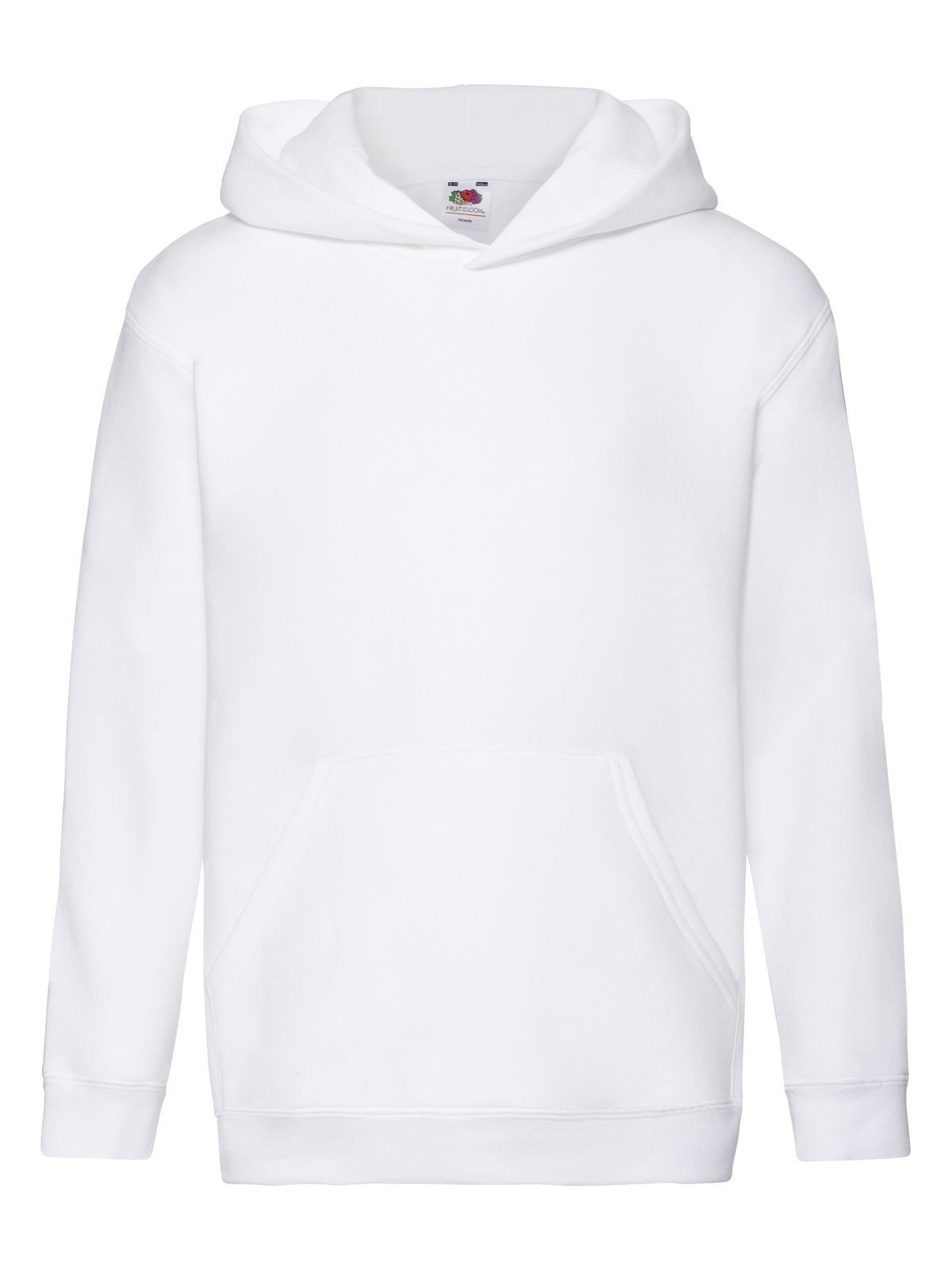 Premium Hooded Sweat Kinder Sweatshirt / Hoodie – Fruit of the Loom – Farbe Weiß – individuell veredelbar