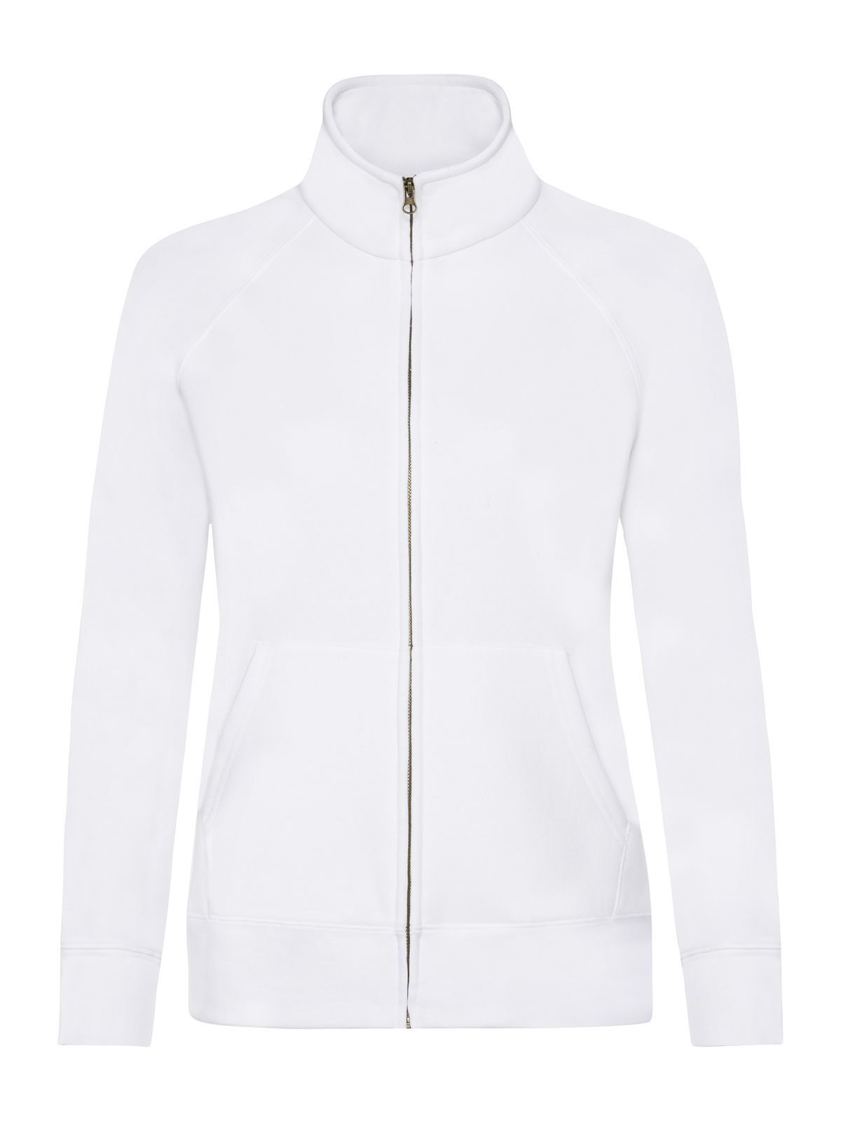 Premium Sweat Jacket Damen Sweatshirt / Hoodie – Fruit of the Loom – Farbe Weiß – individuell veredelbar