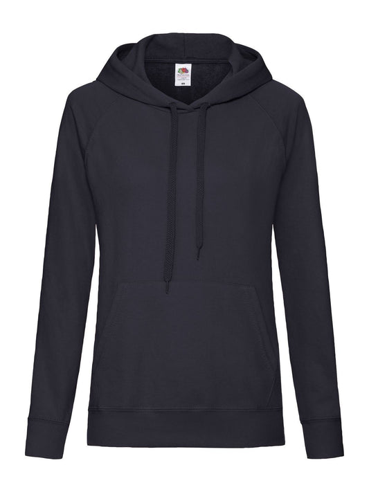 Lightweight Hooded Sweat Damen Sweatshirt / Hoodie – Fruit of the Loom – Farbe deep navy – individuell veredelbar