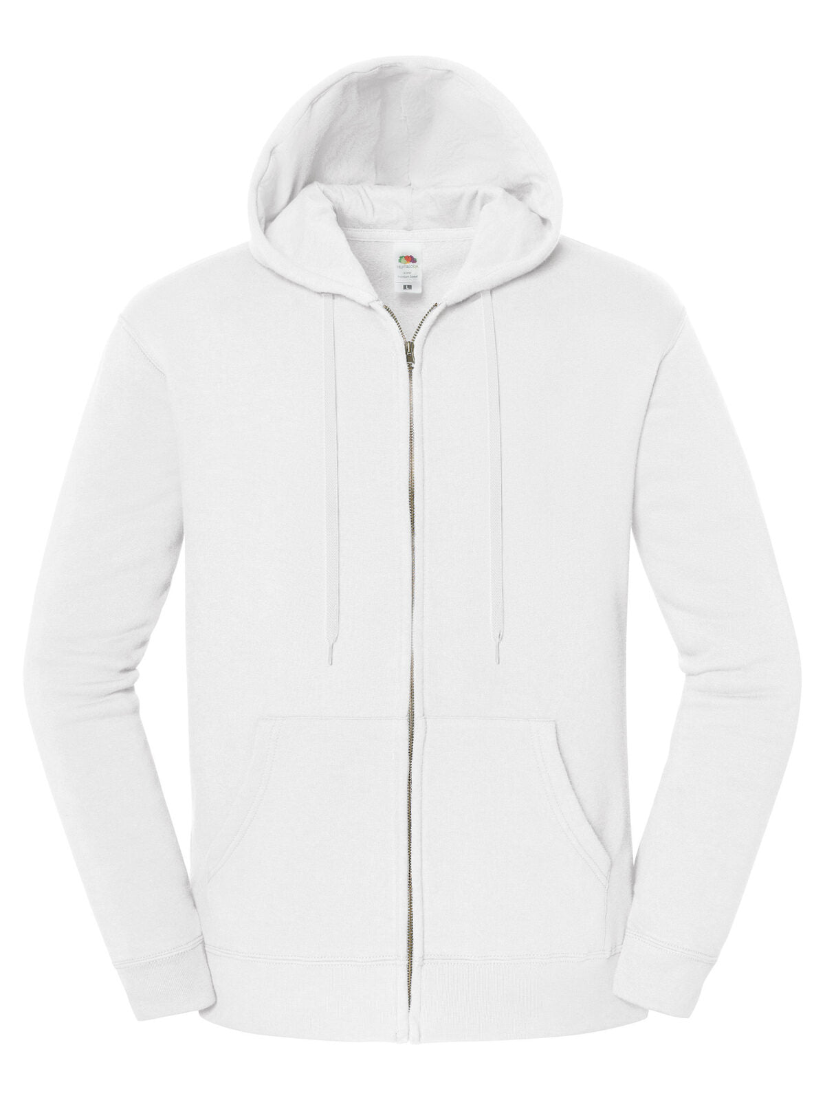 Iconic Premium Hooded Sweat Jacket Herren Sweatshirt / Hoodie – Fruit of the Loom – Farbe Weiß – individuell veredelbar