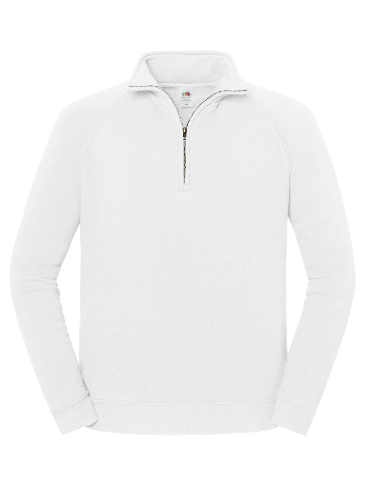 Iconic Premium Zip Neck Sweat Herren Sweatshirt / Hoodie – Fruit of the Loom – Farbe Weiß – individuell veredelbar