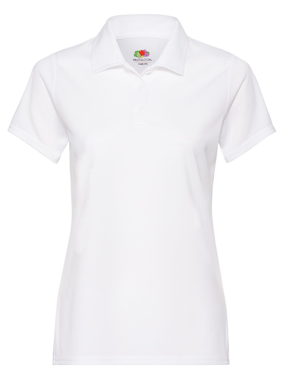 Performance Polo Damen Poloshirt – Fruit of the Loom – Farbe Weiß – individuell veredelbar