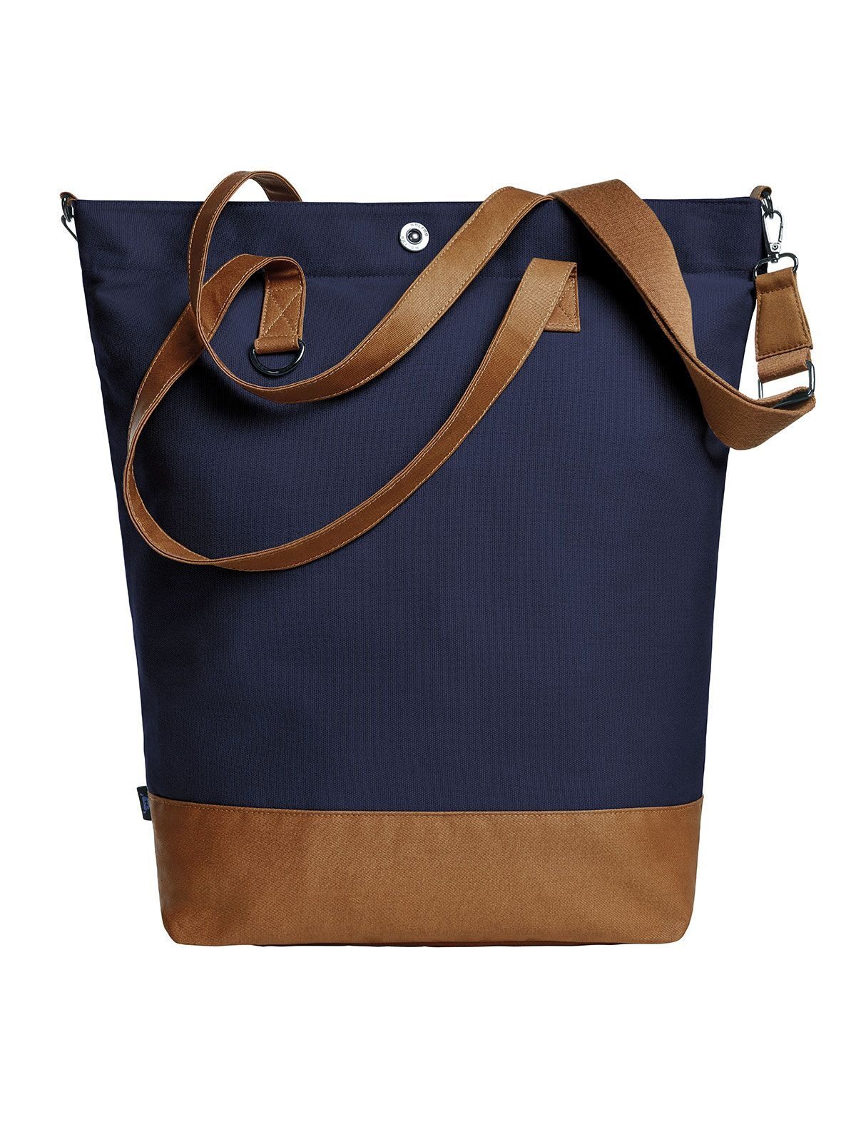 Shopper LIFE Herren Tasche / Rucksack – Halfar – Farbe Navy-Brown – individuell veredelbar