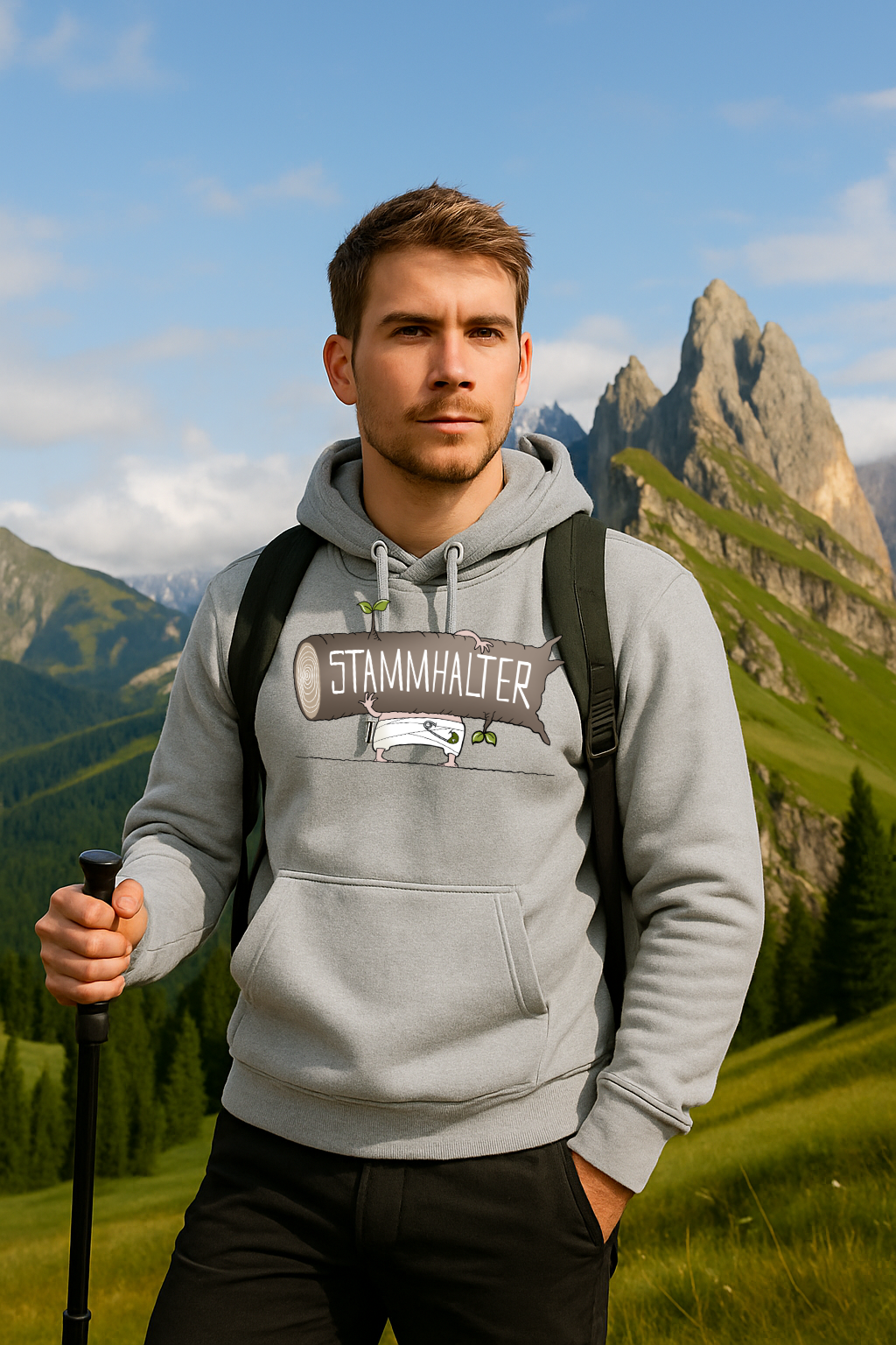 Hoodie „Stammhalter“ – LA1970 · Design von Jochen Gasser