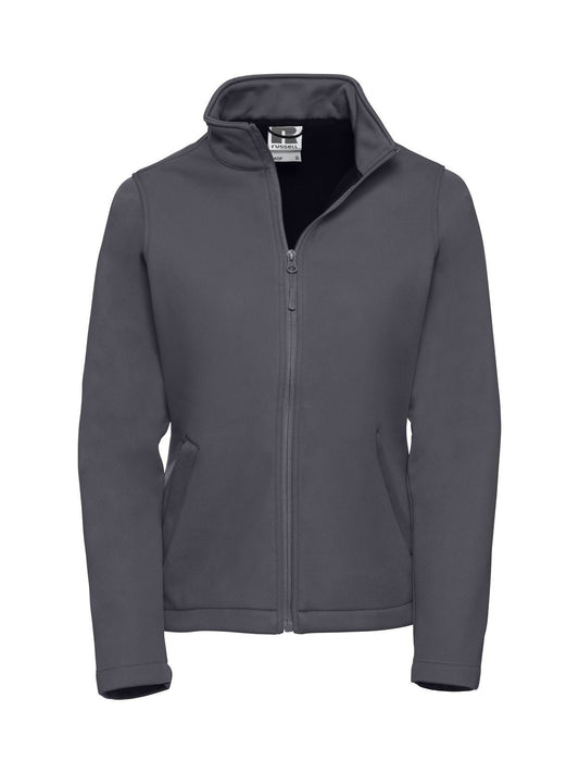 Ladies' Softshell Jacket Damen – Russell – Farbe convoy grey – individuell veredelbar