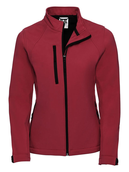 Ladies' Softshell Jacket Damen – Russell – Farbe classic red – individuell veredelbar