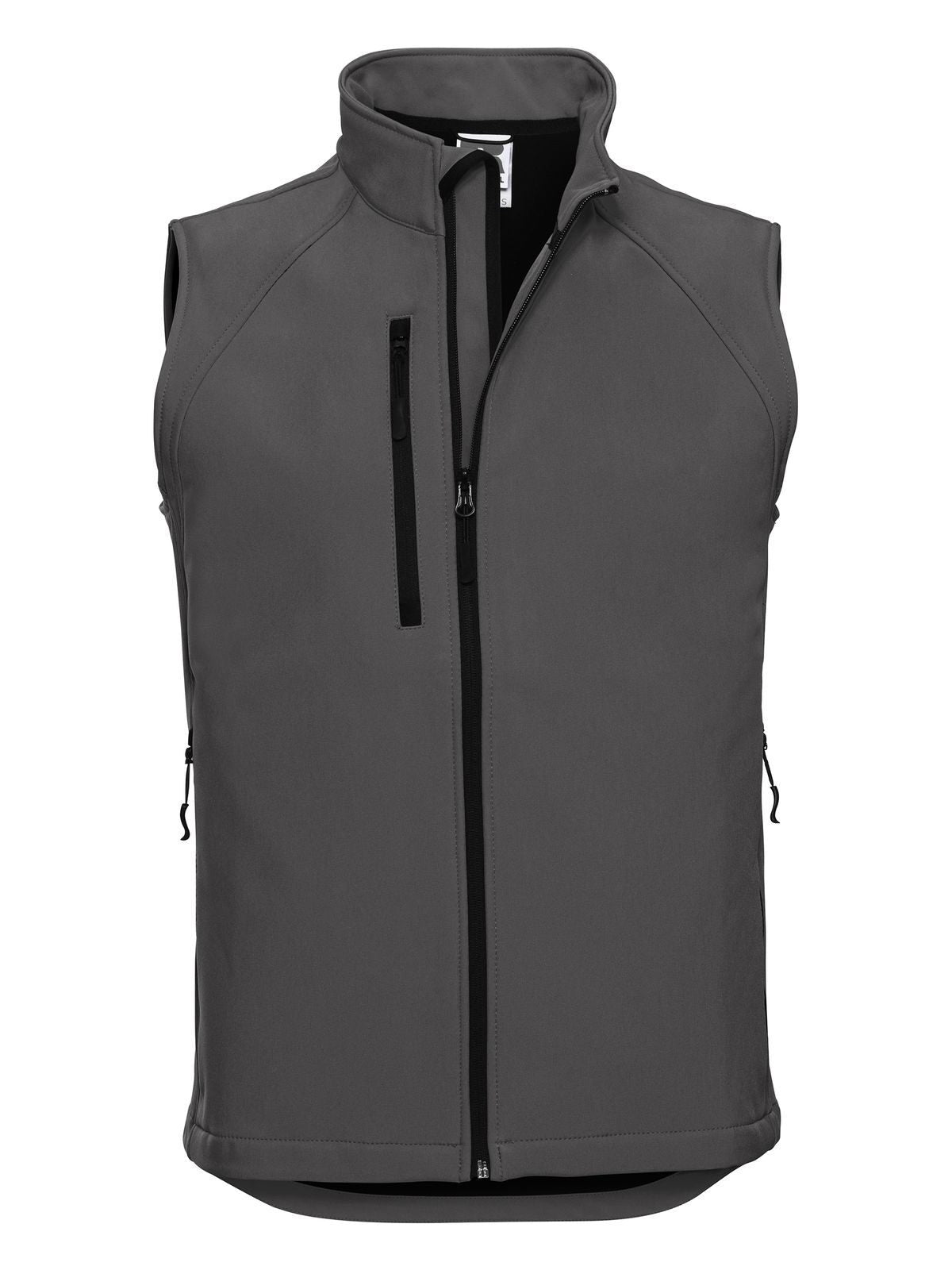 Softshell Gilet Herren – Russell – Farbe titanium – individuell veredelbar