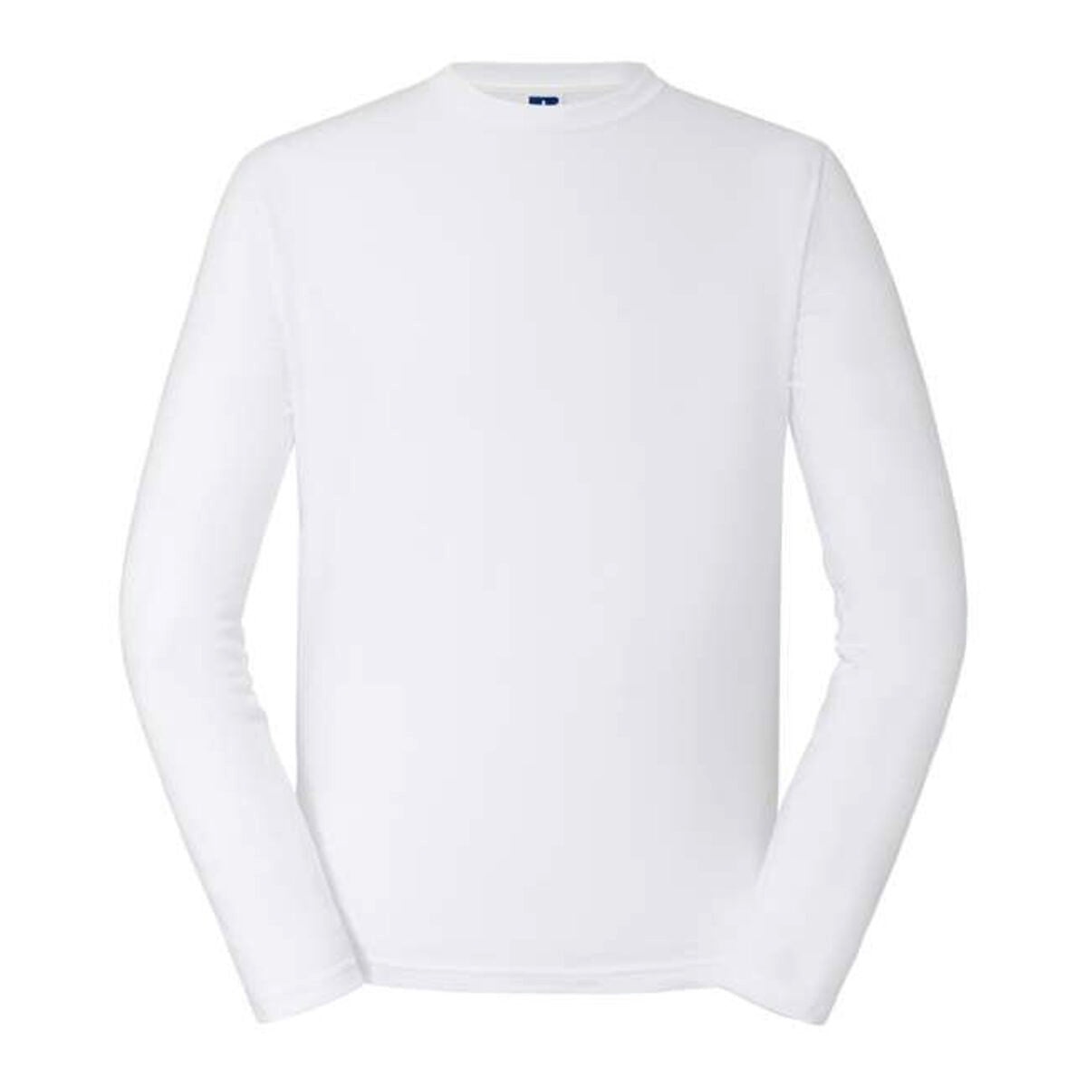 classic longsleeve Herren T-Shirt – Russell – Farbe Weiß – individuell veredelbar
