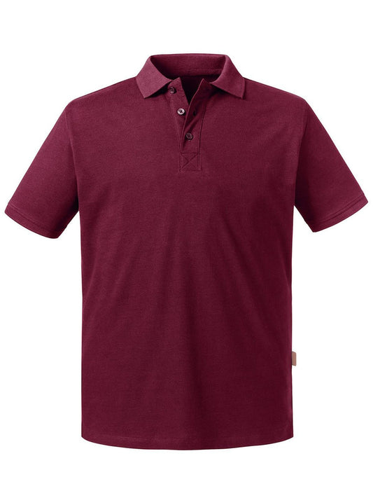 Pure Organic Polo Herren Poloshirt – Russell – Farbe Burgundy – individuell veredelbar
