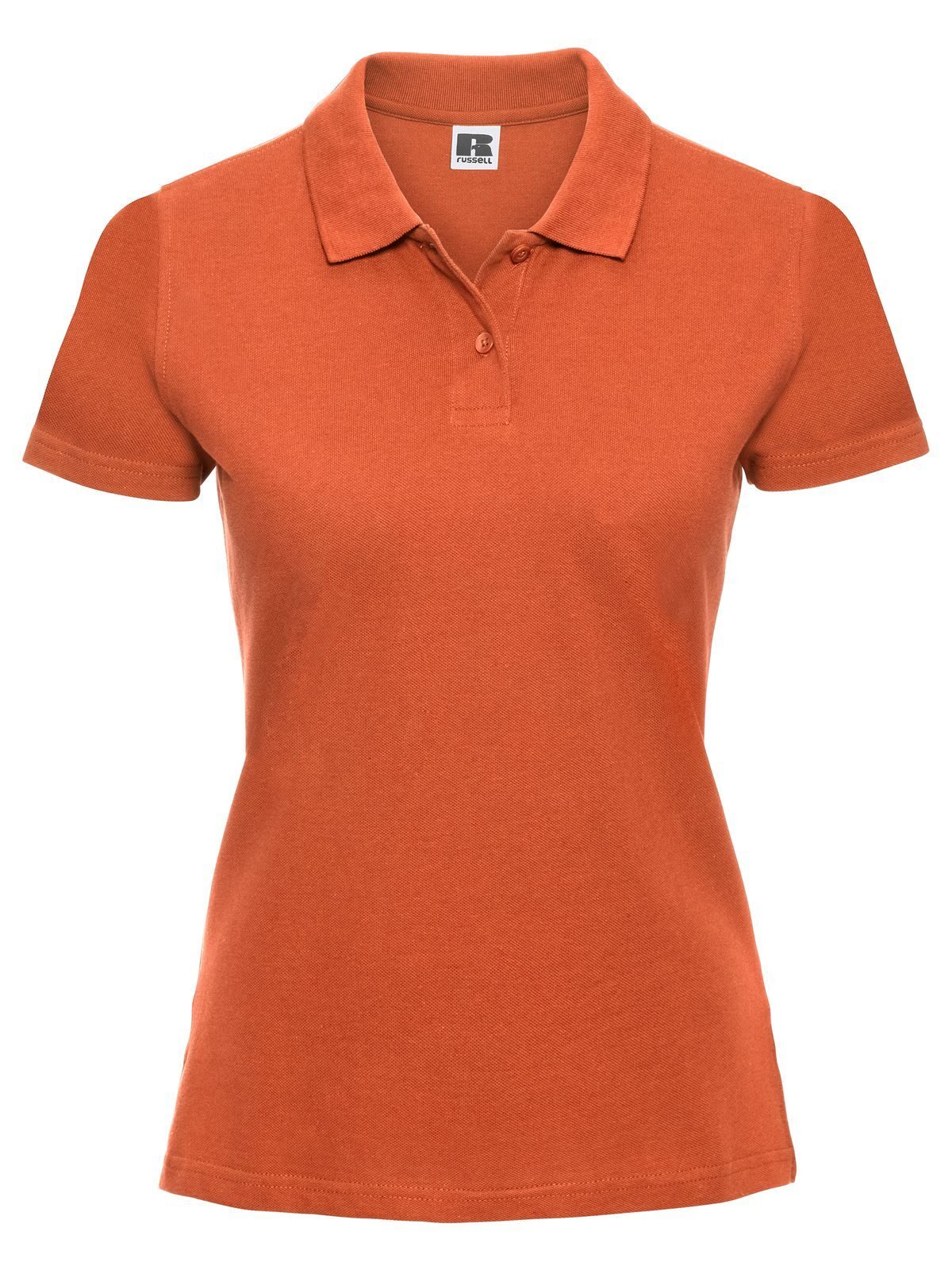 Ladies' Classic Cotton Polo Damen Poloshirt – Russell – Farbe Orange – individuell veredelbar