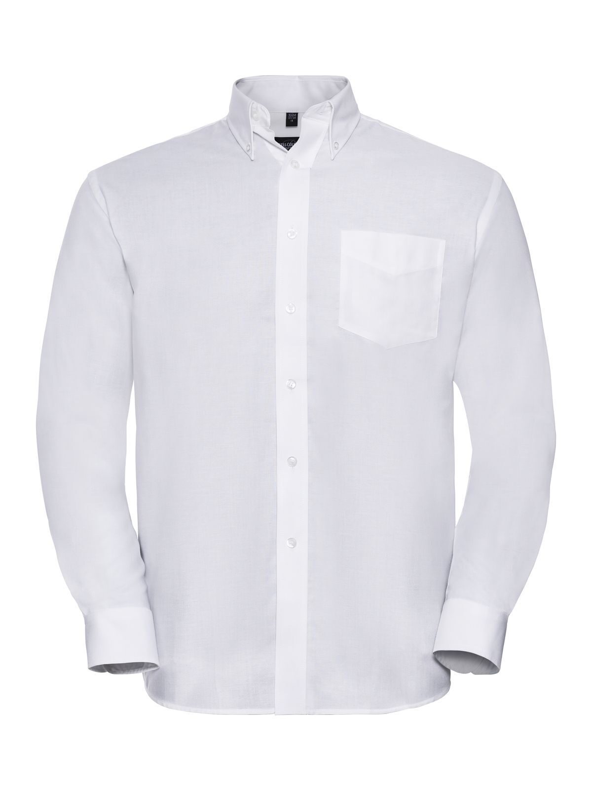 Long Sleeve Easy Care Oxford Shirt Herren Hemd / Bluse – Russell – Farbe Weiß – individuell veredelbar