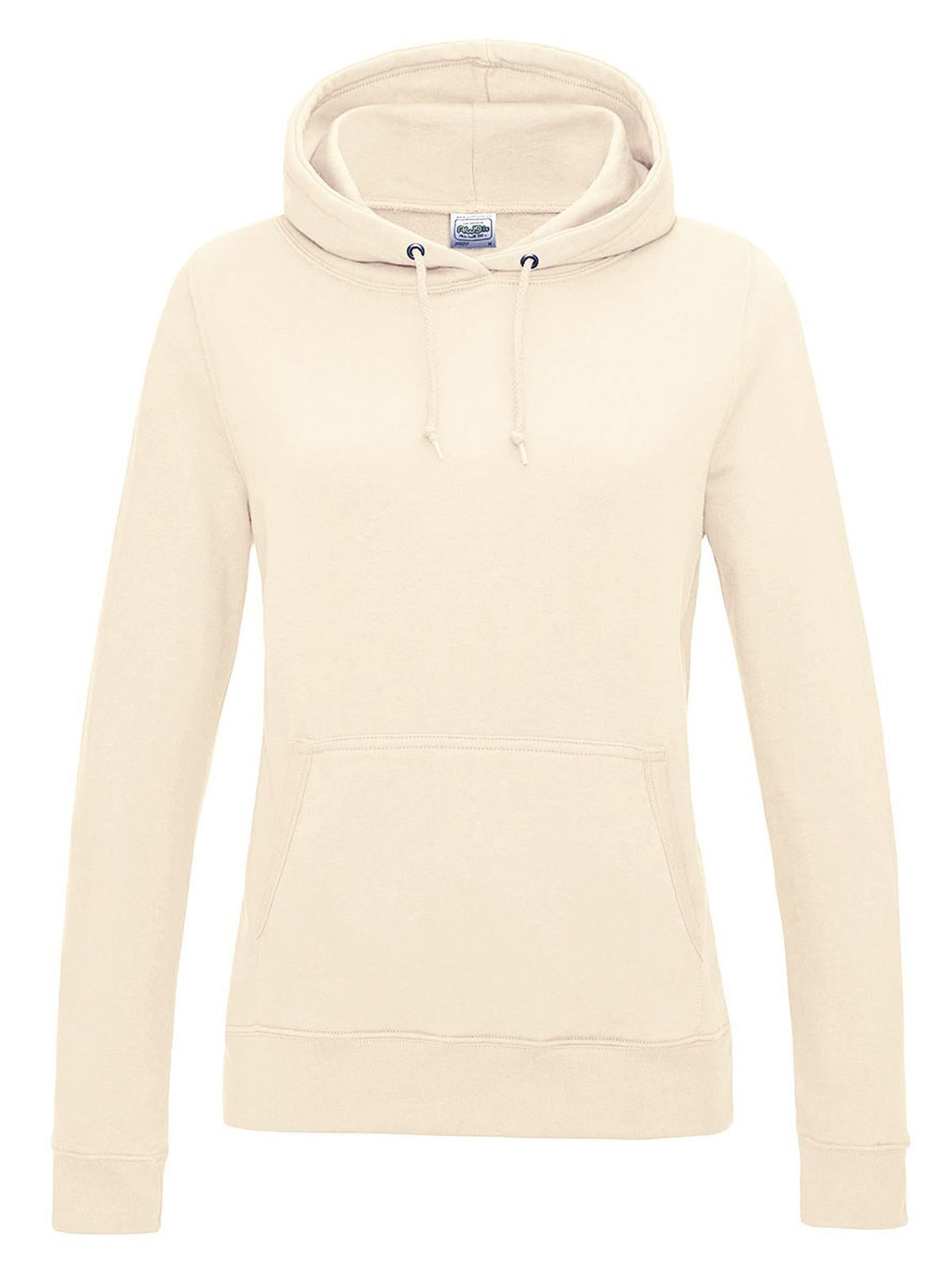 Girlie College Hoodie Damen Sweatshirt / Hoodie – Just Hoods by AWDis – Farbe vanilla milkshake – individuell veredelbar