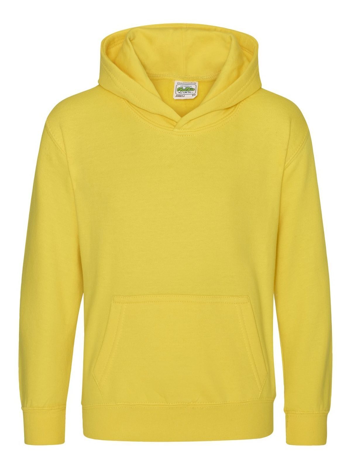 Hoodie Kinder Sweatshirt / Hoodie – Just Hoods by AWDis – Farbe sun yellow – individuell veredelbar