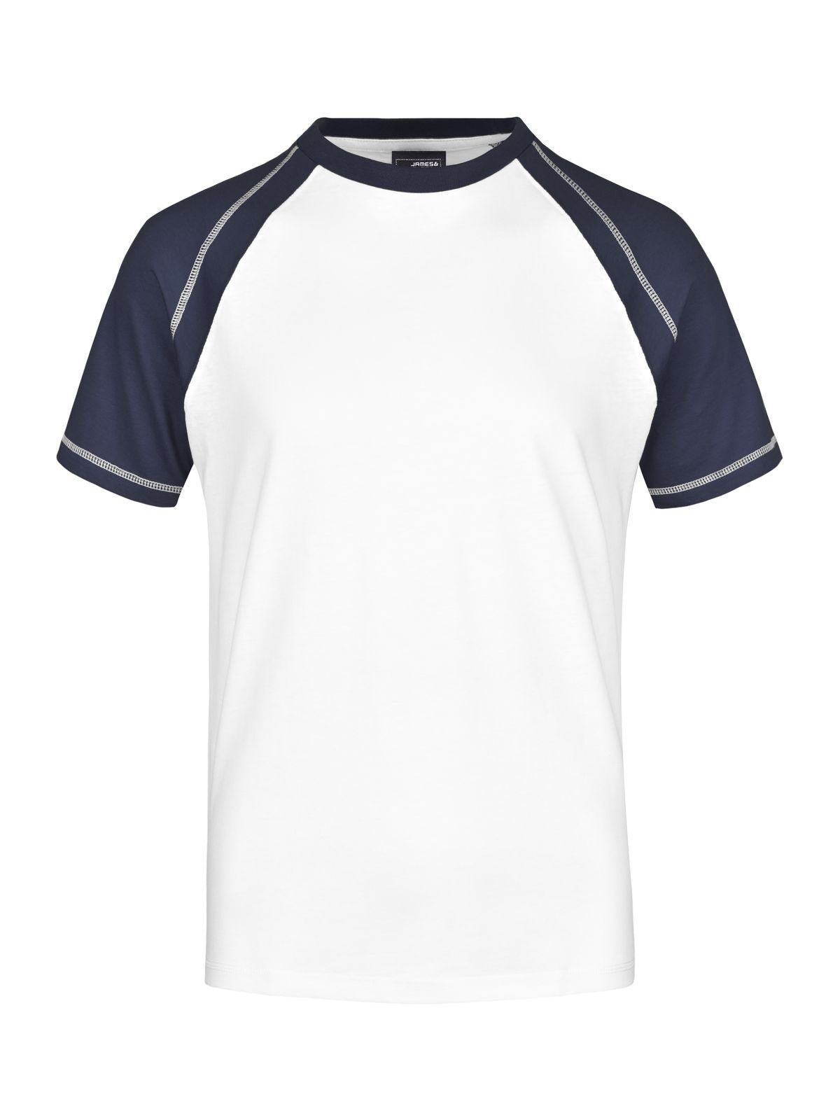 Raglan-T Herren T-Shirt – Daiber – Farbe white/navy – individuell veredelbar