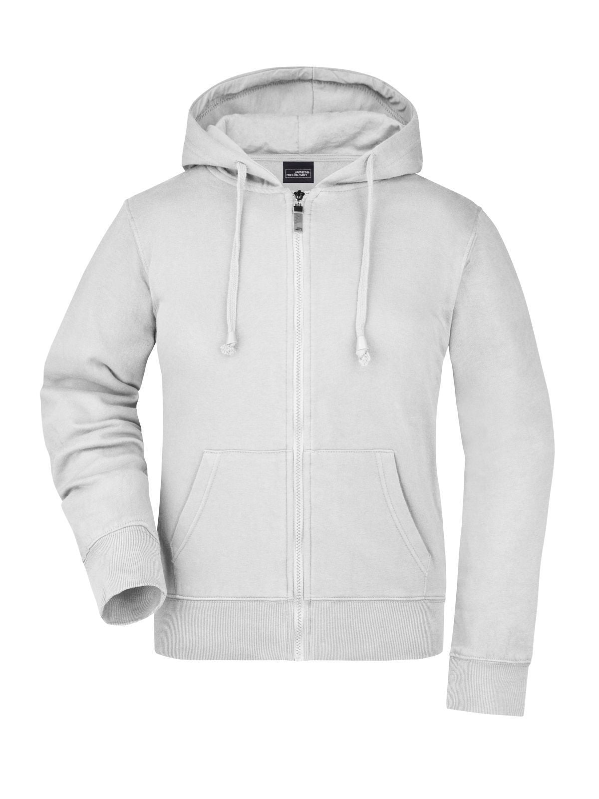 Ladies' Hooded Jacket Damen Sweatshirt / Hoodie – Daiber – Farbe Weiß – individuell veredelbar
