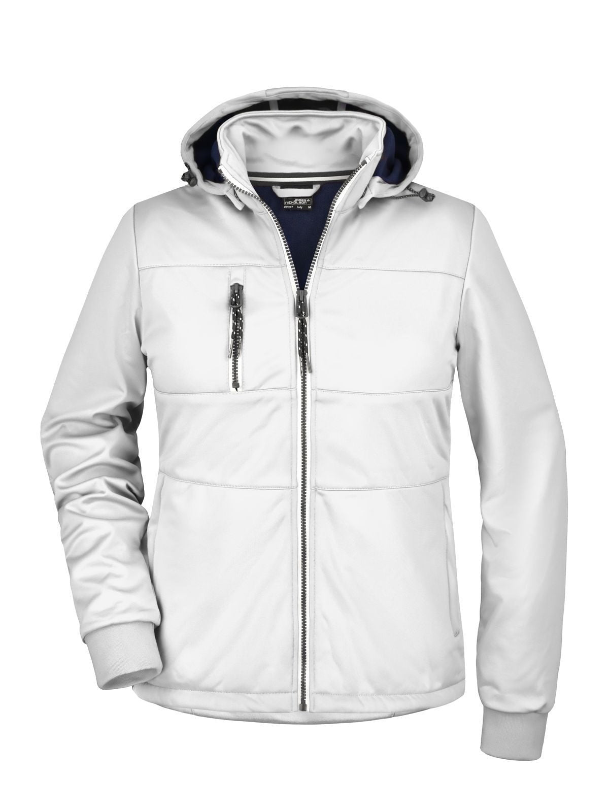 Ladies' Maritime Jacket Damen Softshell – Daiber – Farbe white/white/navy – individuell veredelbar