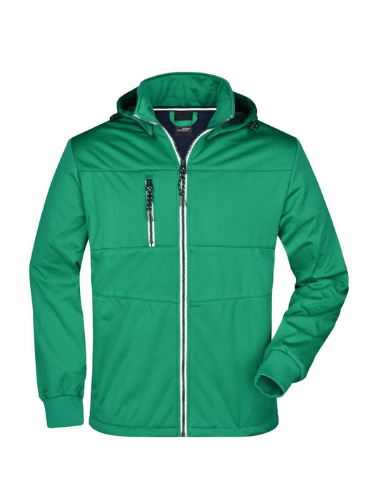 Maritime Jacket Herren Softshell – Daiber – Farbe irish-green/navy/white – individuell veredelbar