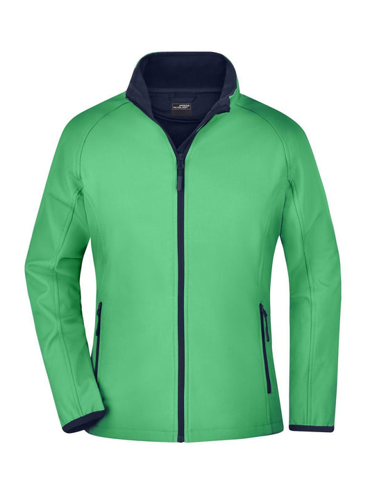 Ladies' Promo Softshell Jacket Damen – Daiber – Farbe green/navy – individuell veredelbar