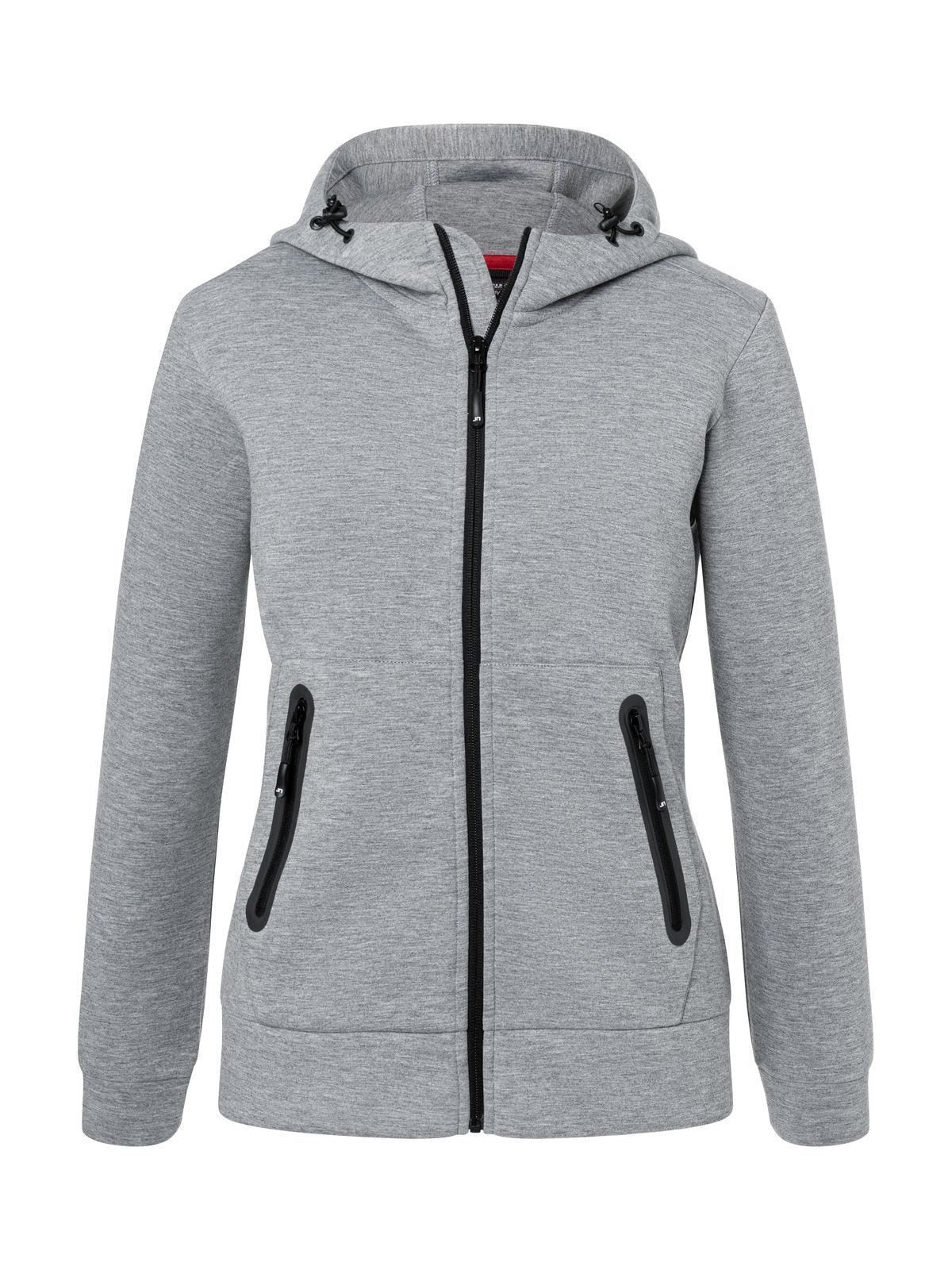 Ladies' Hooded Jacket Damen – Daiber – Farbe light-melange – individuell veredelbar