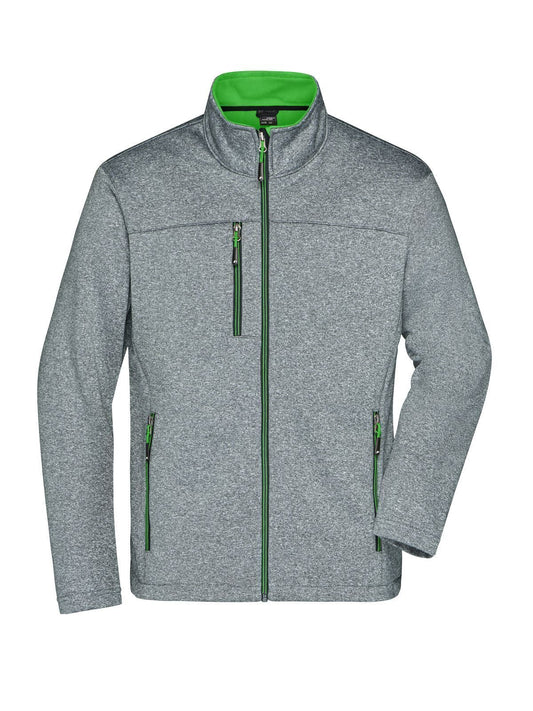 Softshell Jacket Herren – Daiber – Farbe dark-melange/green – individuell veredelbar