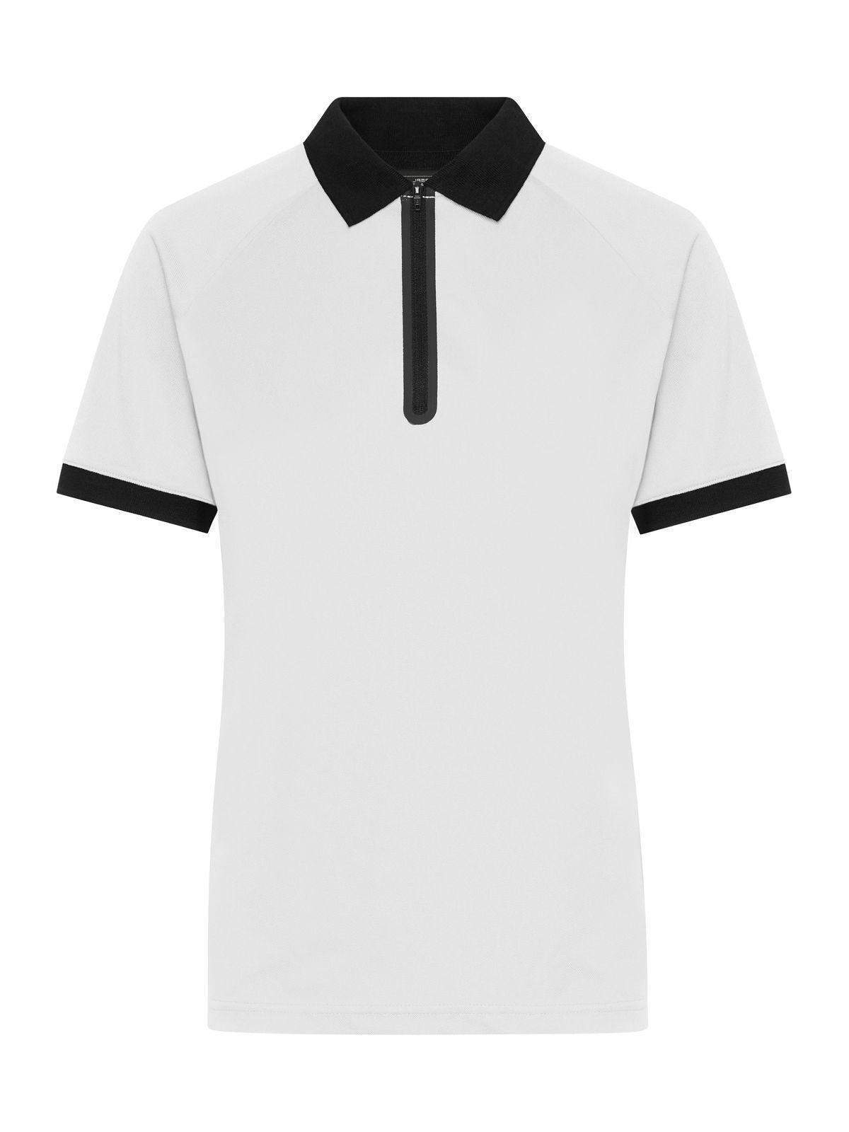 Ladies' Zip-Polo Damen Poloshirt – Daiber – Farbe white/black – individuell veredelbar