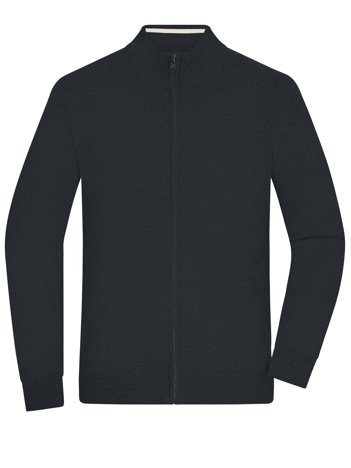 Zip Cardigan Herren Strick / Weste – Daiber – Farbe Schwarz – individuell veredelbar