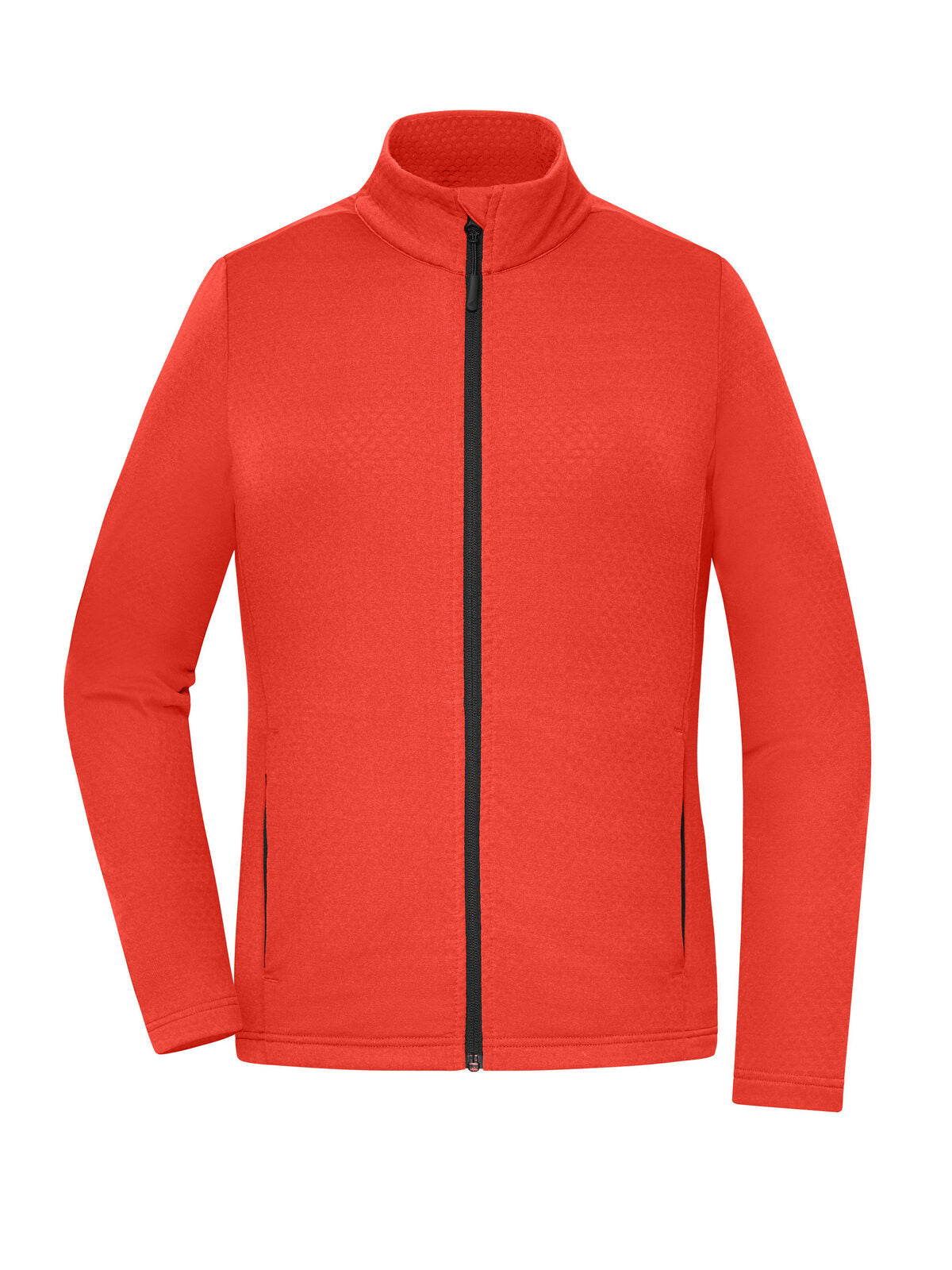 Ladies' Sports Structured Fleece Jacket GRS Damen – Daiber – Farbe spicy-orange – individuell veredelbar