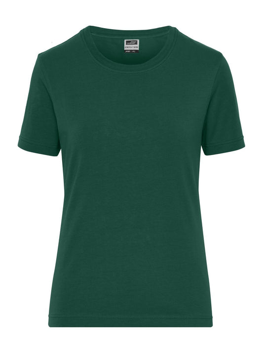 Ladies' Bio Stretch-T Work - Solid Damen T-Shirt – Daiber – Farbe dark-green – individuell veredelbar