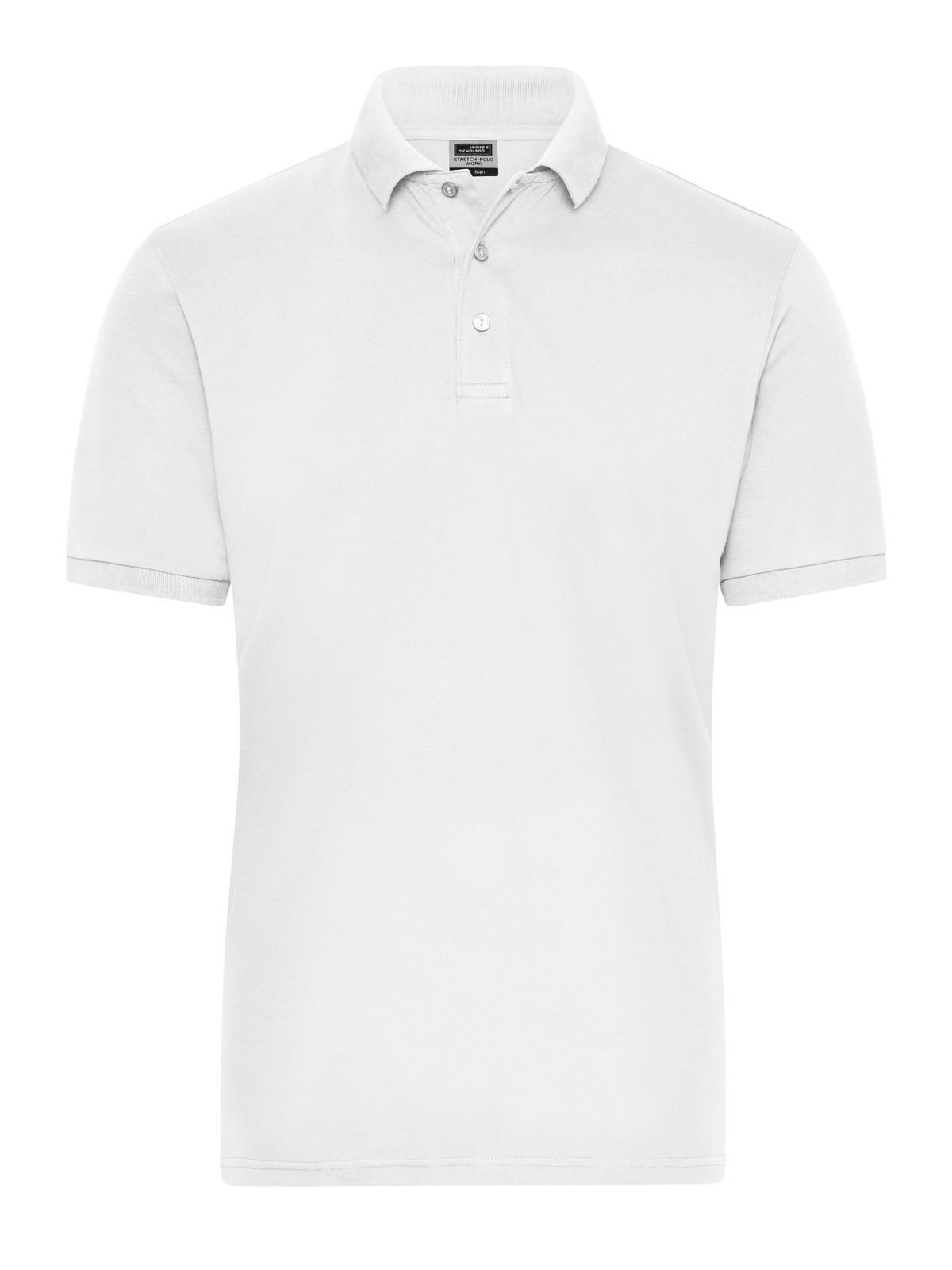 Bio Stretch-Polo Work - Solid Herren Poloshirt – Daiber – Farbe Weiß – individuell veredelbar