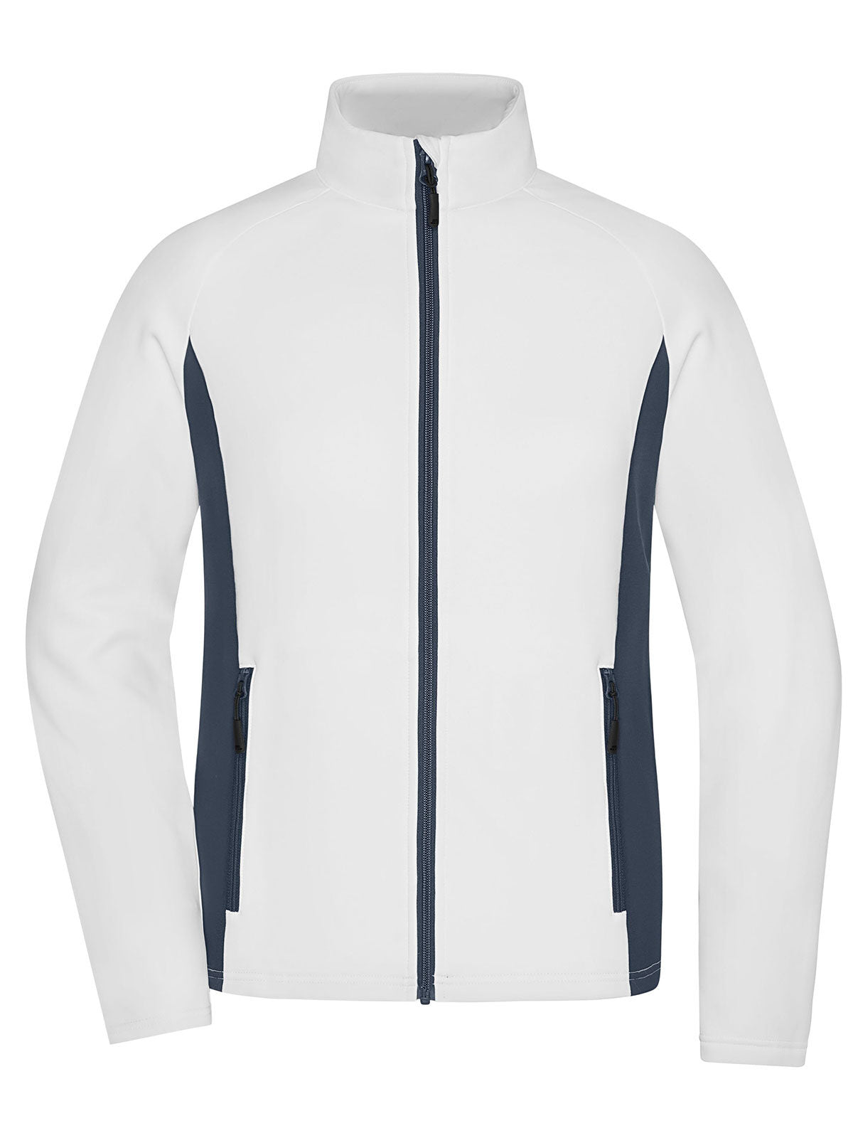 Ladies' Stretchfleece Jacket Damen – Daiber – Farbe white/carbon – individuell veredelbar