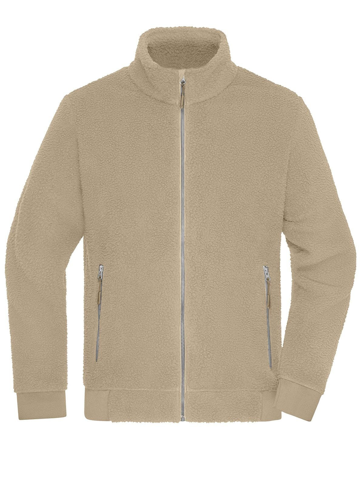 Sherpa Jacket Herren Fleece – Daiber – Farbe Stein – individuell veredelbar