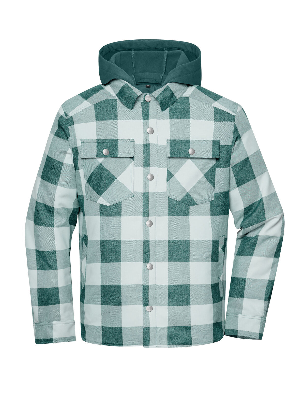 Workwear Check Shirt Jacket Herren – Daiber – Farbe industrial-green/foggy-grey – individuell veredelbar