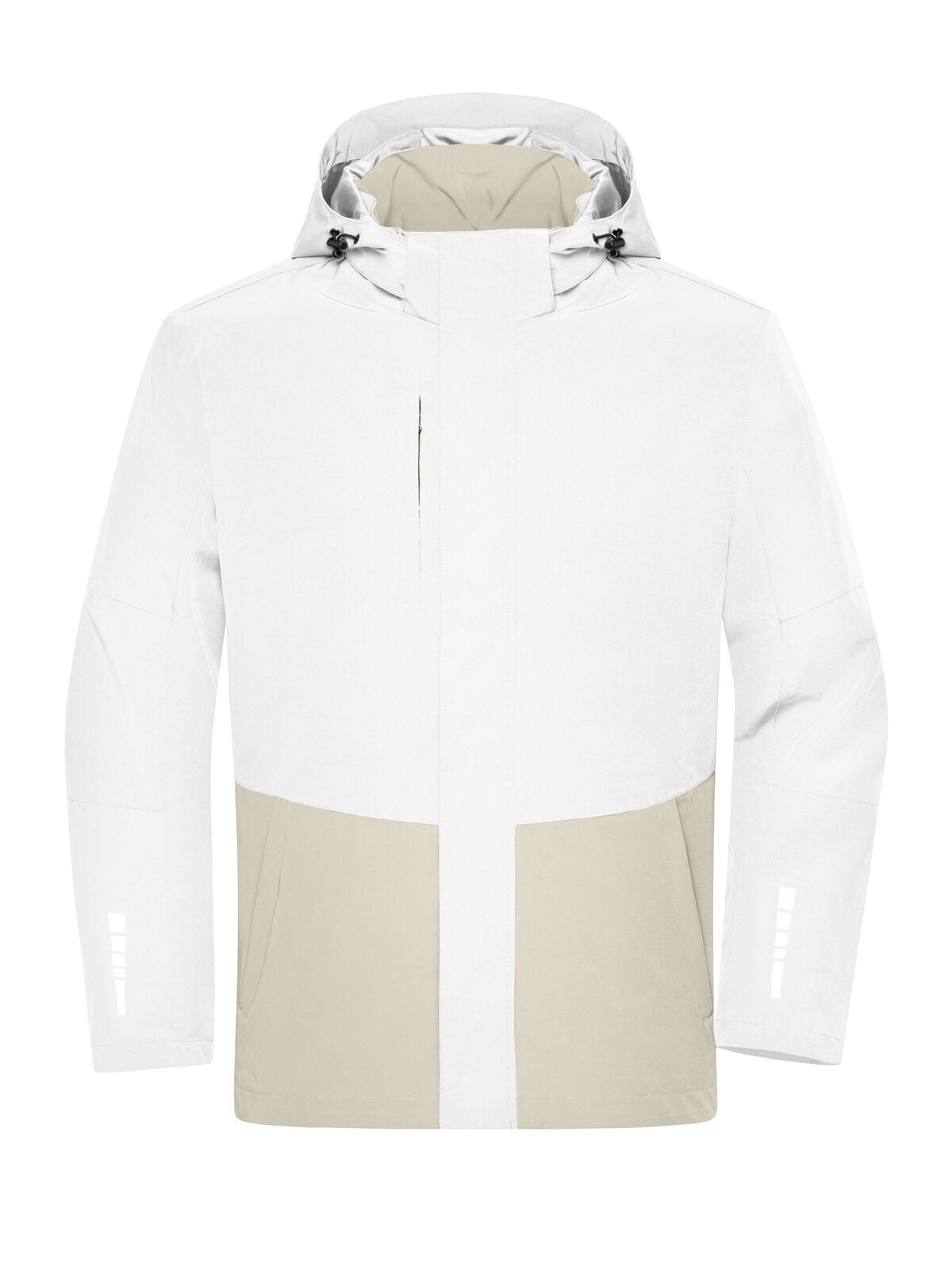 Workwear Hardshell Rainjacket Herren – Daiber – Farbe white/cement – individuell veredelbar