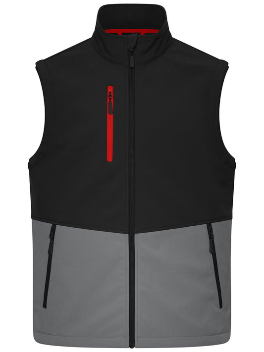 Workwear Softshell Vest Herren Jacke – Daiber – Farbe black/metal-grey – individuell veredelbar
