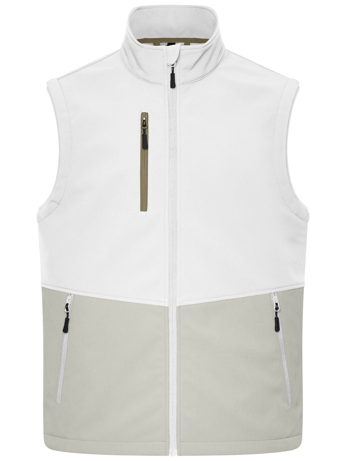 Workwear Softshell Vest Herren Jacke – Daiber – Farbe white/cement – individuell veredelbar