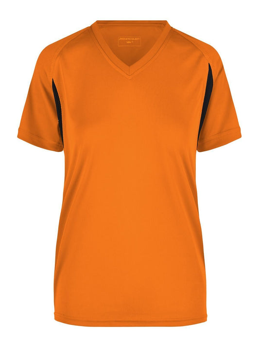 Ladies' Running-T Damen T-Shirt – Daiber – Farbe orange/black – individuell veredelbar