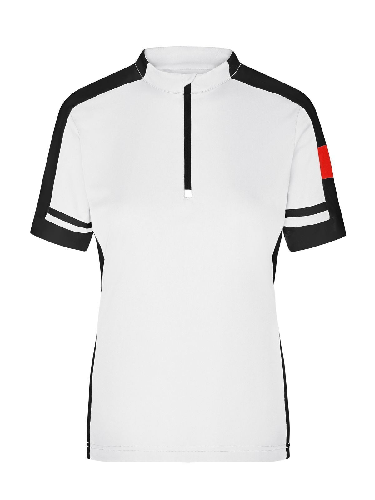 Ladies' Bike-T Half Zip Damen T-Shirt – Daiber – Farbe Weiß – individuell veredelbar