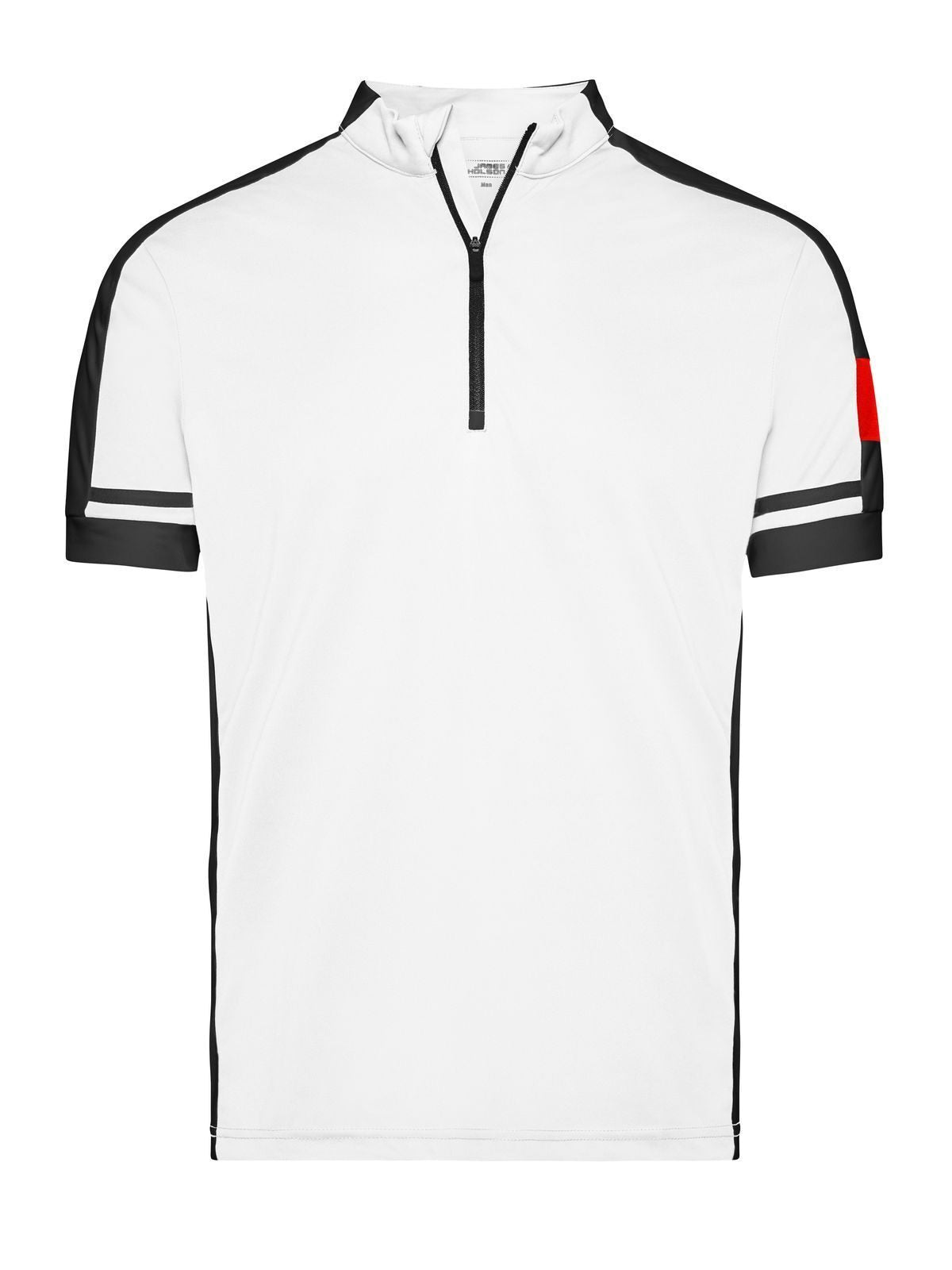 Bike-T Half Zip Herren T-Shirt – Daiber – Farbe Weiß – individuell veredelbar