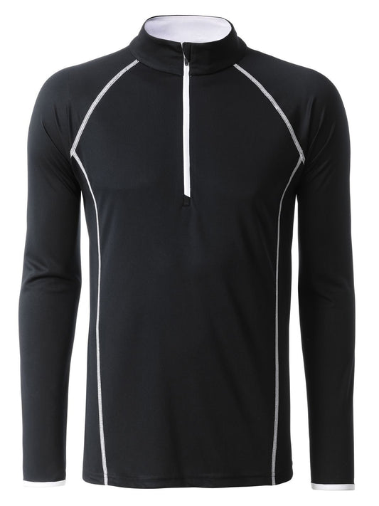 Sports Longsleeve Herren T-Shirt – Daiber – Farbe black/white – individuell veredelbar