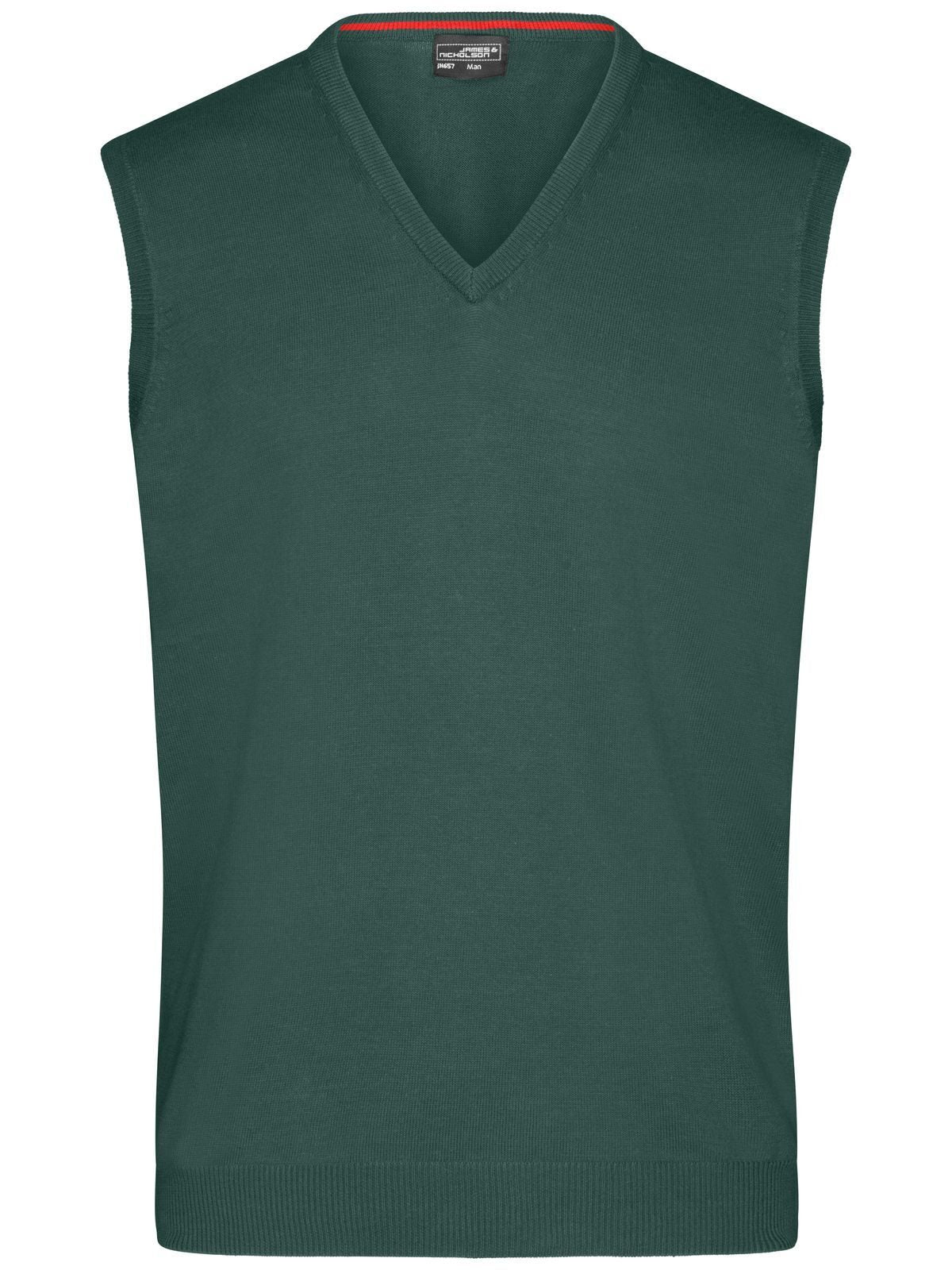 V-Neck Pullover Herren Strick / Weste – Daiber – Farbe Waldgrün – individuell veredelbar