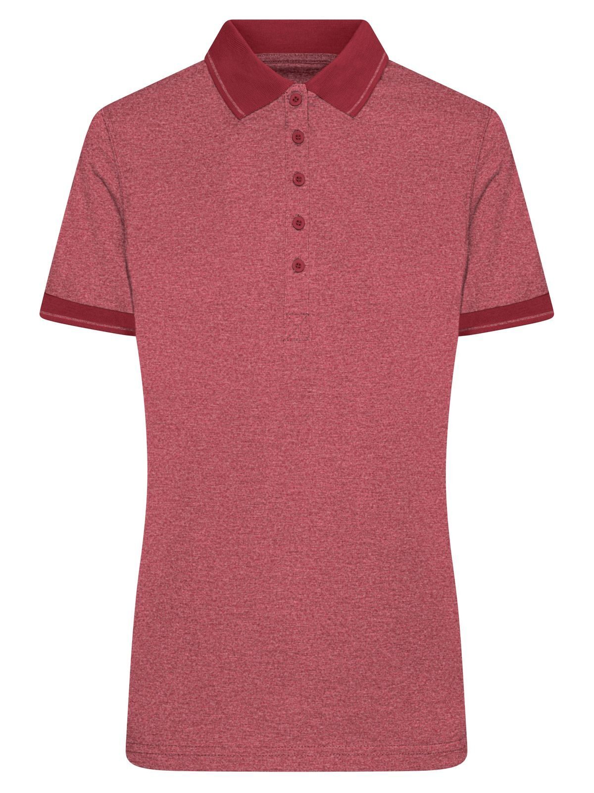Ladies' Heather Polo Damen Poloshirt – Daiber – Farbe wine-melange/wine – individuell veredelbar