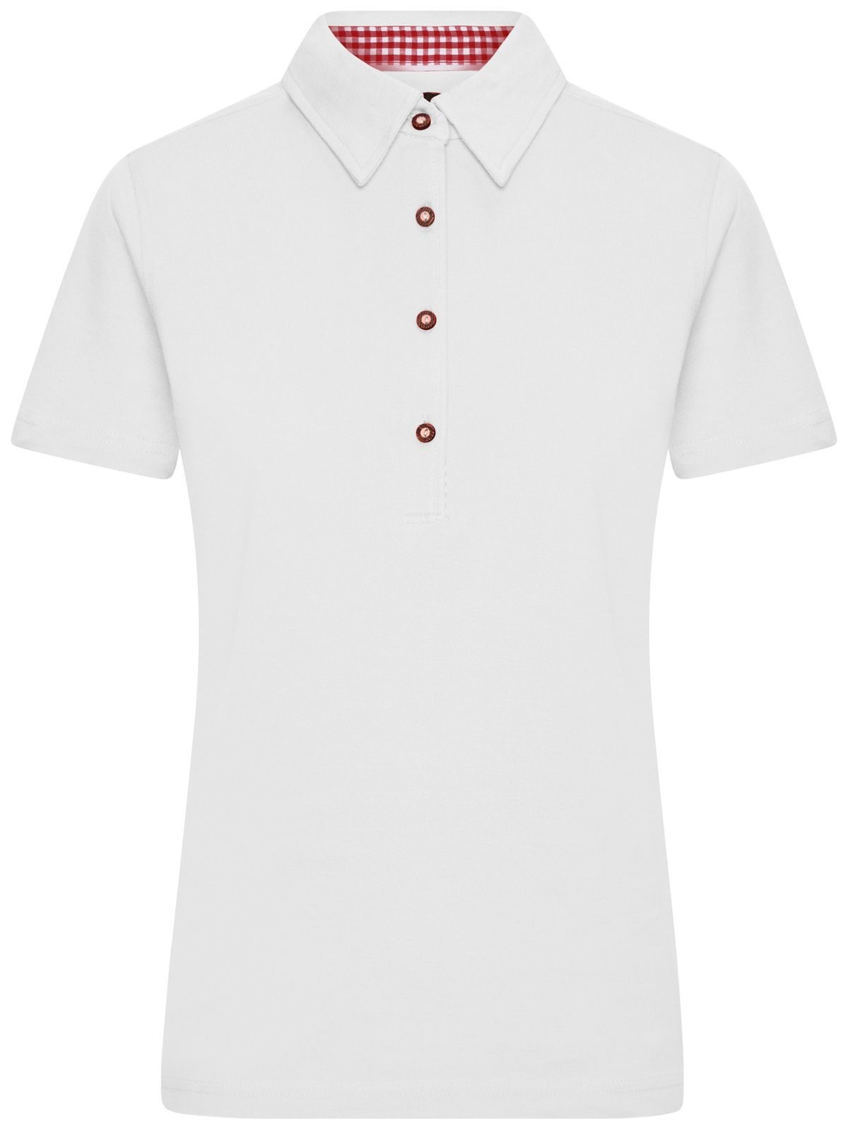 Ladies' Traditional Polo Damen Poloshirt – Daiber – Farbe white/red-white – individuell veredelbar