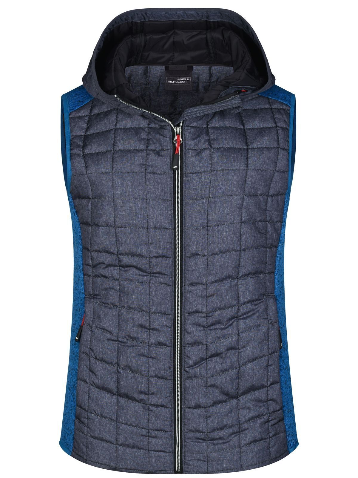 Ladies' Knitted Hybrid Vest Damen Jacke – Daiber – Farbe royal-melange/anthracite-melan – individuell veredelbar