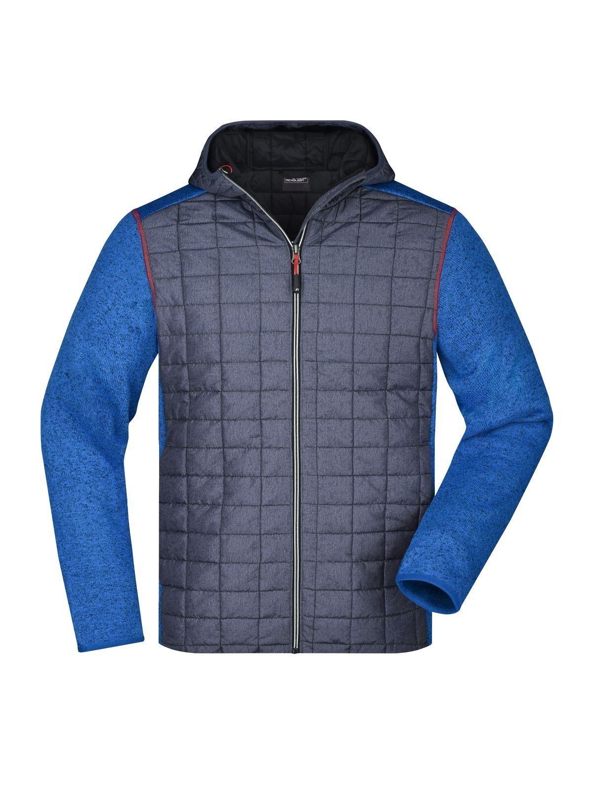 Knitted Hybrid Jacket Herren – Daiber – Farbe royal-melange/anthracite-melan – individuell veredelbar