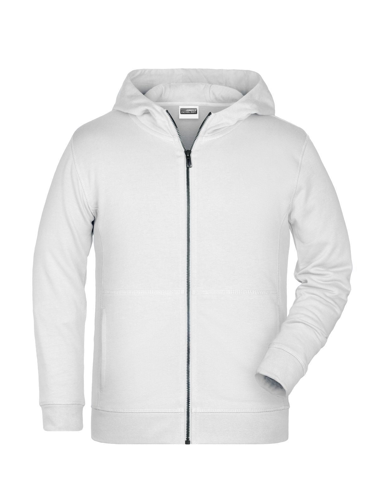 Zip Hoody Kinder Sweatshirt / Hoodie – Daiber – Farbe Weiß – individuell veredelbar