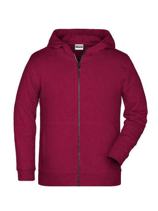 Zip Hoody Kinder Sweatshirt / Hoodie – Daiber – Farbe Bordeaux – individuell veredelbar