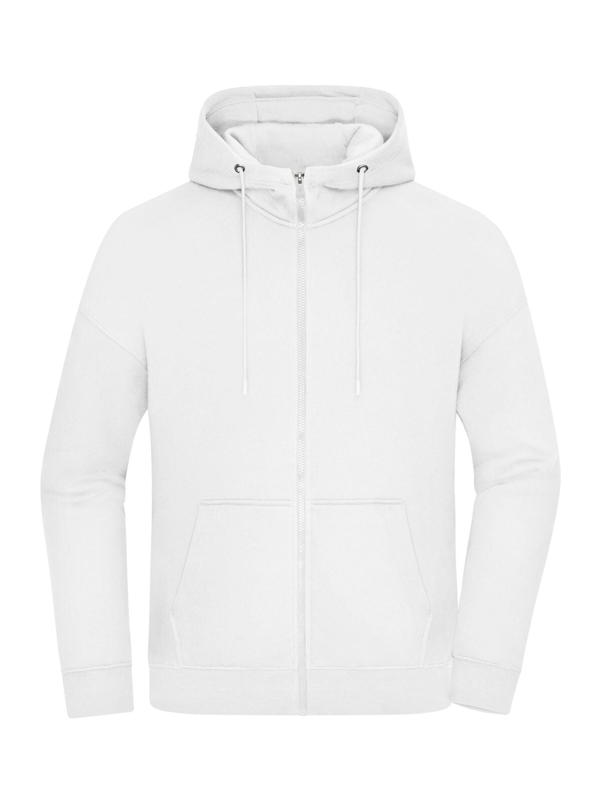 Oversized Hooded Jacket Unisex Sweatshirt / Hoodie – Daiber – Farbe Weiß – individuell veredelbar