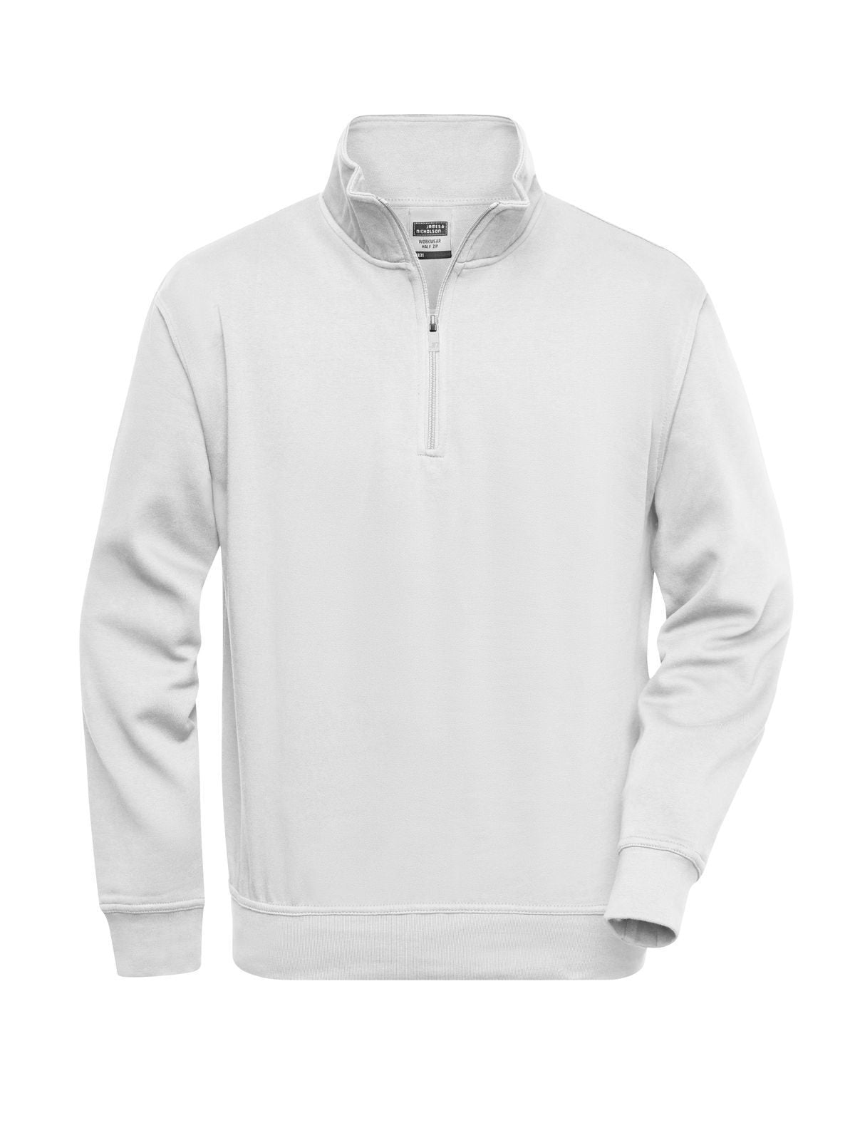 Workwear Half Zip Sweat Herren Sweatshirt / Hoodie – Daiber – Farbe Weiß – individuell veredelbar