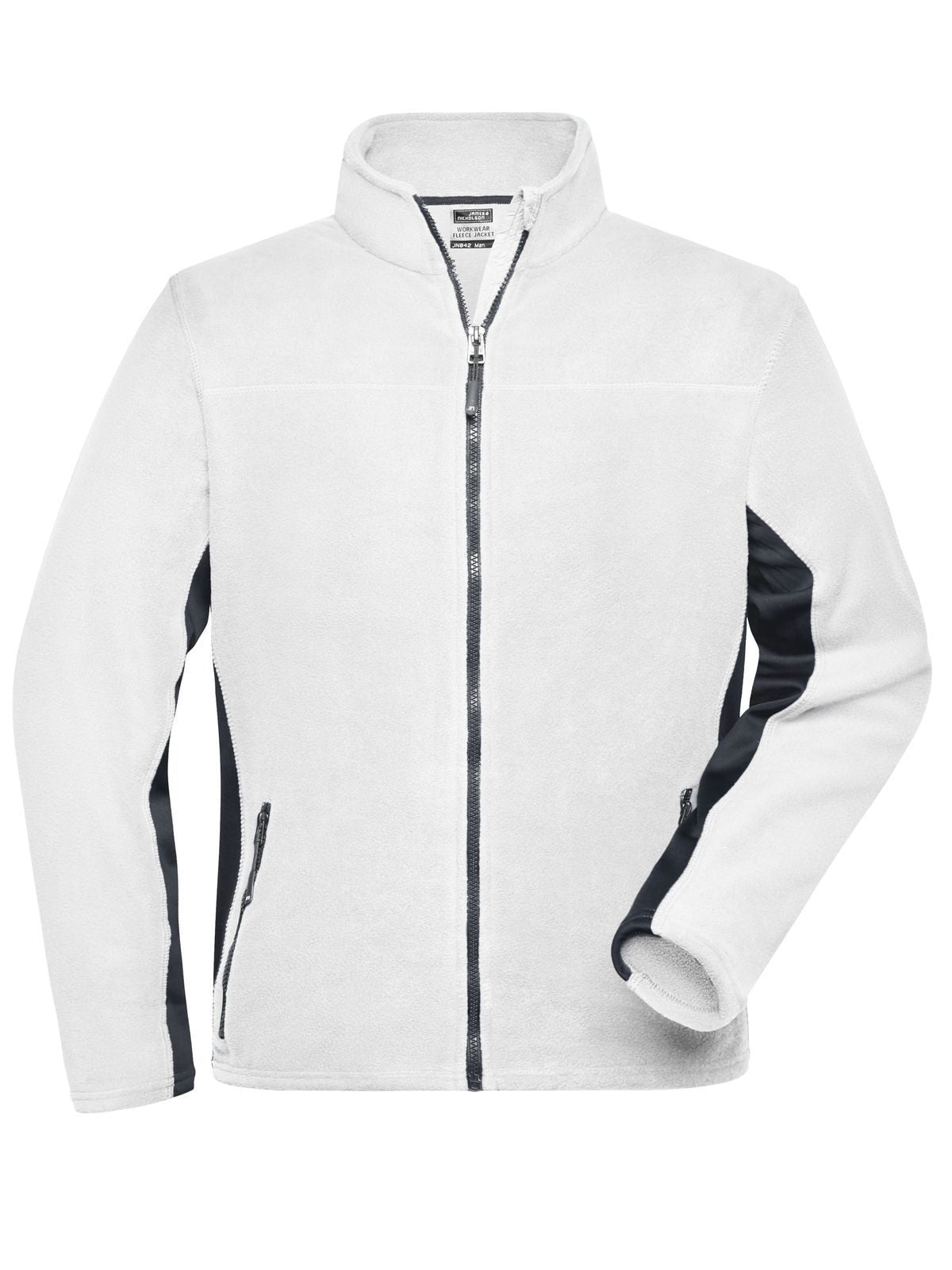 Workwear Fleece Jacket - Strong Herren – Daiber – Farbe white/carbon – individuell veredelbar