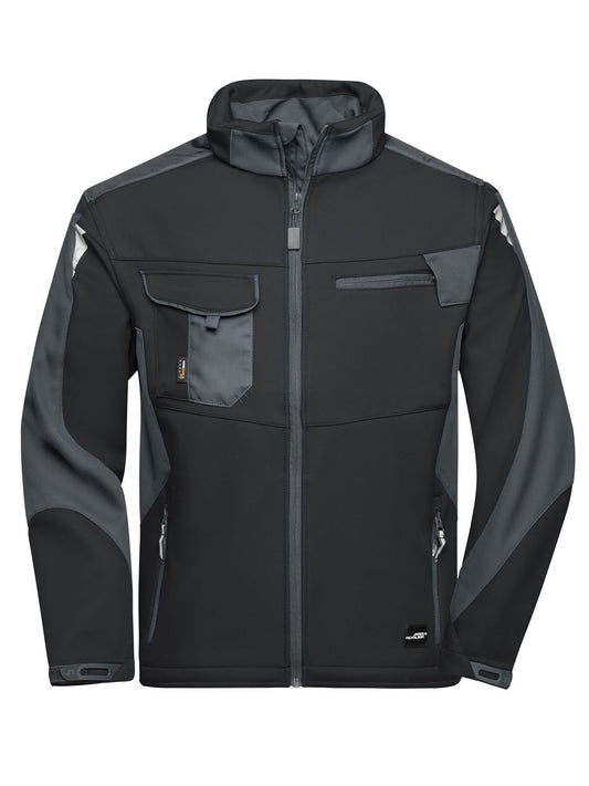 Workwear Softshell Jacket - Strong – Daiber – Farbe black/carbon – individuell veredelbar